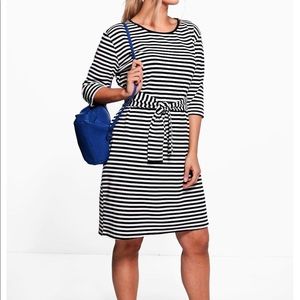 Plus size striped dress.